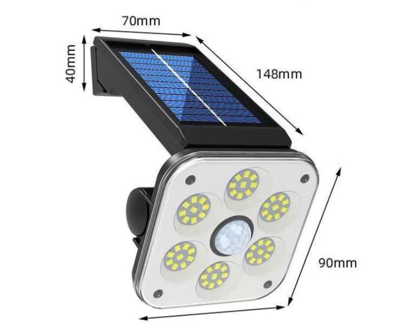 Outdoor LED Solar Wall Light with Lithium Battery for Garden