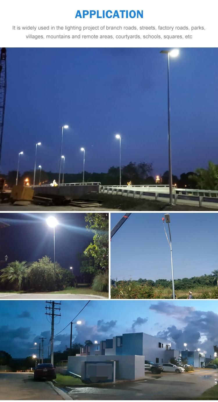 Outdoor Waterproof Road Lighting IP65 SMD 30 40 50 60 80 100 120 Watt All in One Solar LED Street Light