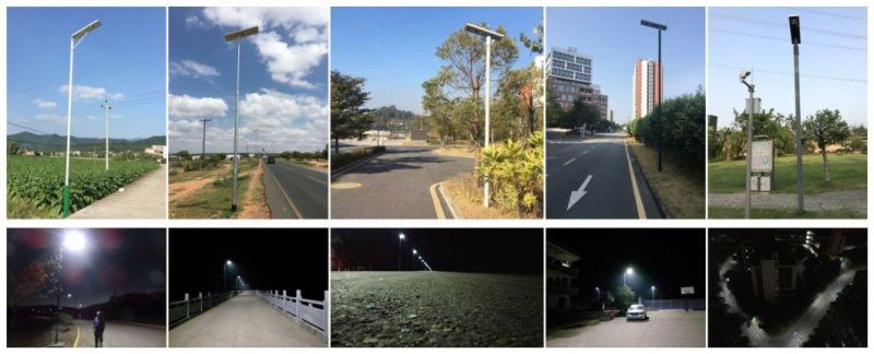 Dim Mode Time More Than 55 Hours 60W All in One Integrated LED Solar Street Lighting Outdoor Road Solar LED Lamp