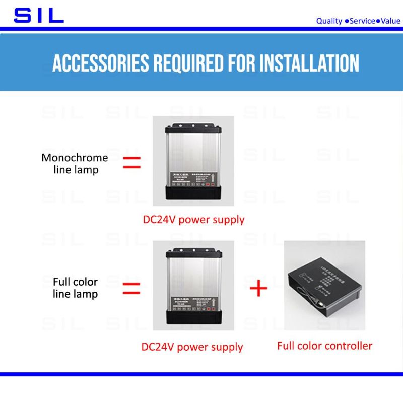 LED Linear Light DMX512 RGB Monochromatic IP65 Waterproof LED Wall Light Outdoor 12watt LED Contour Light LED Wash Light