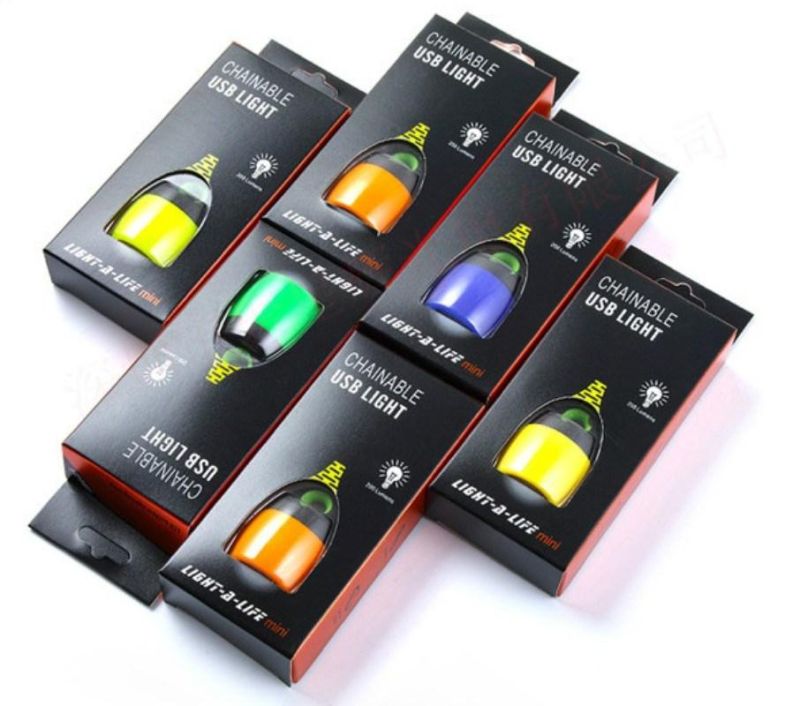 Multi Color Outdoor Camping LED Light USB Chainable Hook Lamp