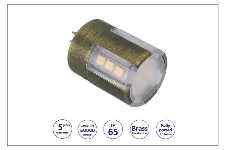 G4 LED Bulb 2W Bi-Pin Base Brass Waterproof