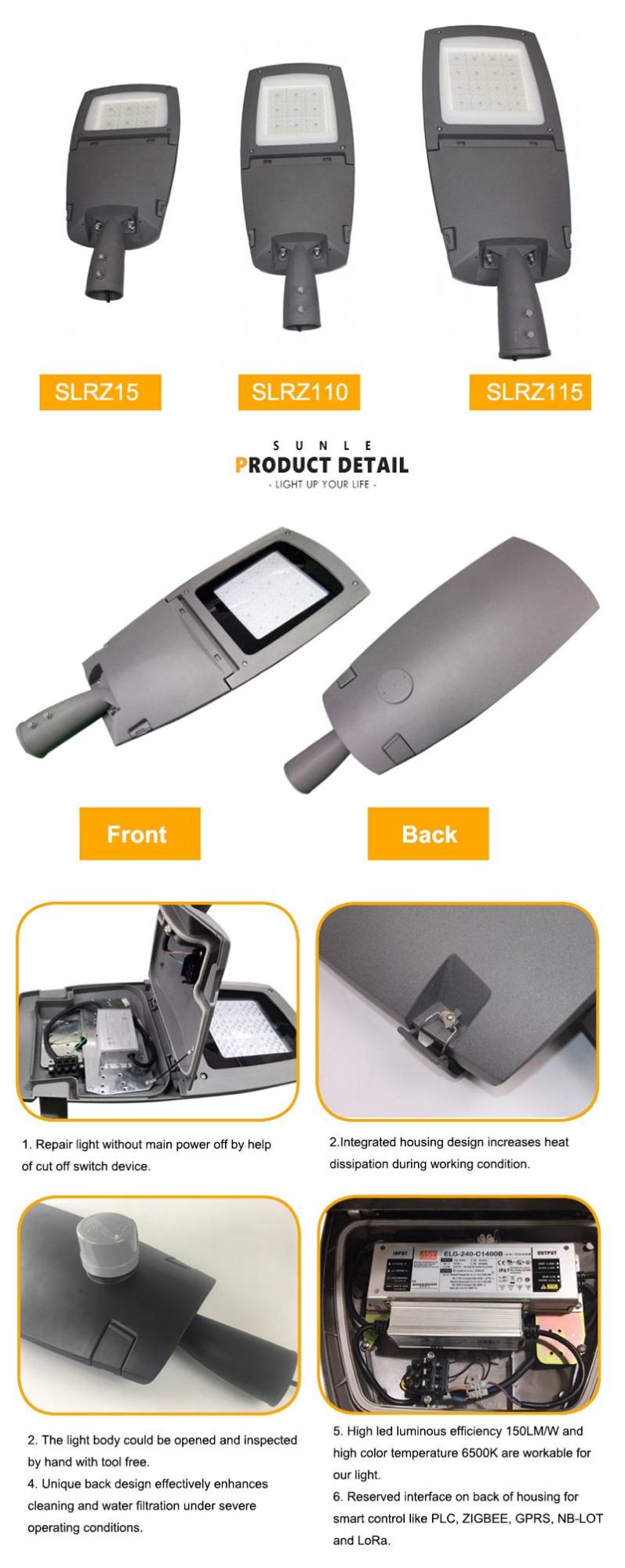 IP65 CB ENEC 80W Waterproof LED Street Light Die-Cast Aluminum 5 Years Warranty LED Lights