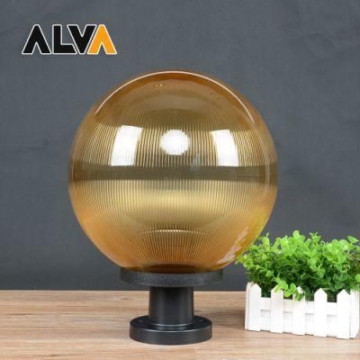 Moden and Simple Designed Transparent Opal Smoky Spherical Post Outdoor Lights for Homes Fence