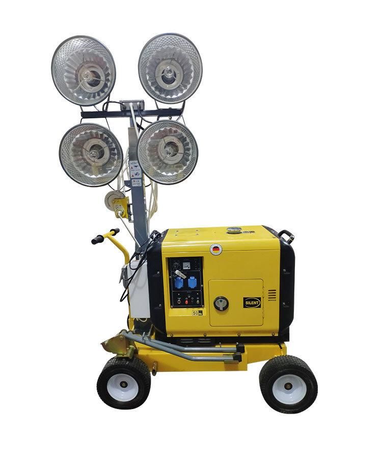 Metal Halide Lamp Light Tower with Diesel Generator