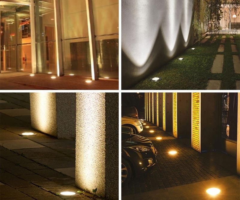 IP67 3W 6W 9W LED Landscape Light Outdoor LED up Light LED Underground Light Garden up Light LED Inground Light with Stainless Steel Front Cover