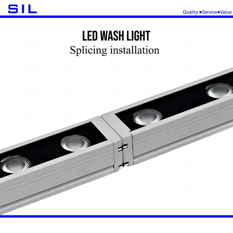 LED Linear Light 24watt IP65 Wterproof Aluminum DMX512 DC24V LED Strip Wall Washer Light