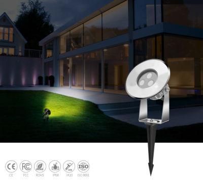 5W 24V IP68 LED Garden Landscape Spot Lighting with Spike with CE RoHS Ik10 Certificate
