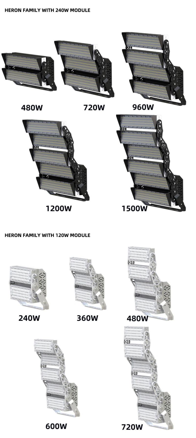 480W LED Parking Lot Flood Light for Airport with High Pole of 5 Years Warranty with Bird Control System