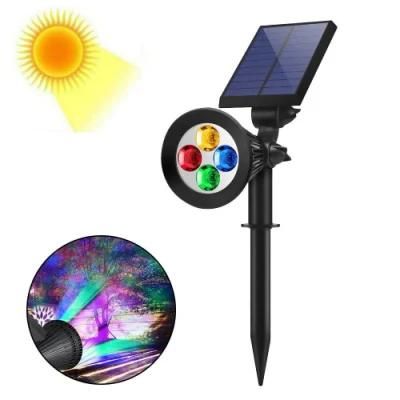 Outdoor Solar Light RGB Solar Lawn Ground Lamp IP65 Waterproof Outdoor Solar Spotlight Garden Decoration Outdoor LED Light