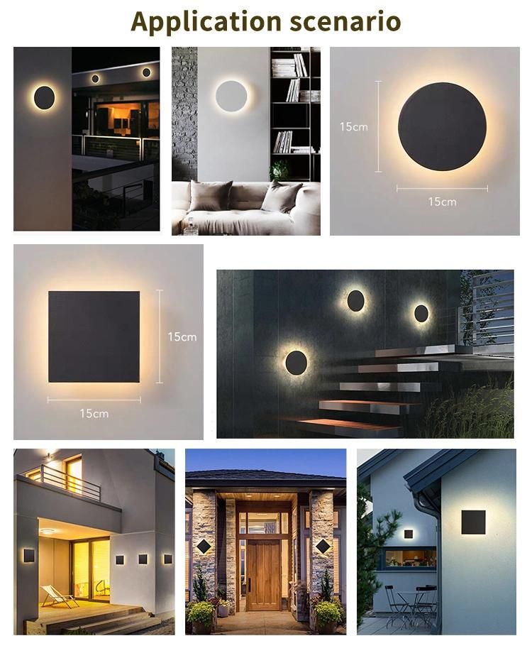 Alva New PC IP65 Waterproof LED Outdoor Wall Light Decoration Lamp for Garden