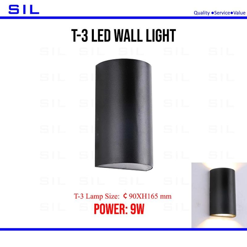 Outdoor Indoor Modern Bedroom Reading up and Down Adjustable LED Wall Lamp 9W LED Wall Light