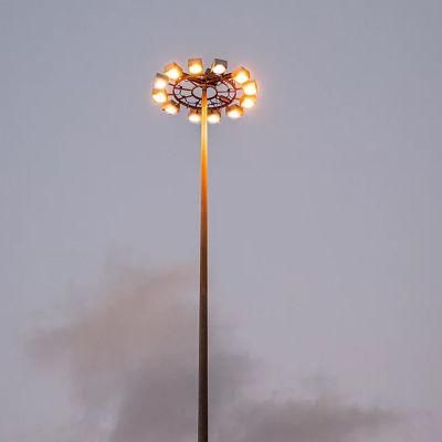 CE ISO Q235B Galvanized Steel Metal High Mast Lamp Lighting LED Outdoor Solar Street Light Pole 15m 20m 25m 30m 40m