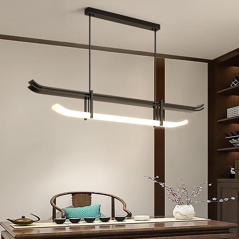 2022 LED Multi-Light Source Adjustable Chandelier Geometric Metal Shape Modern Minimalist Style Pendant Light
