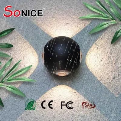 High Luminous Household Hotel Corridor Garden Die Casting Aluminium Ball Shape Round Wall Lights