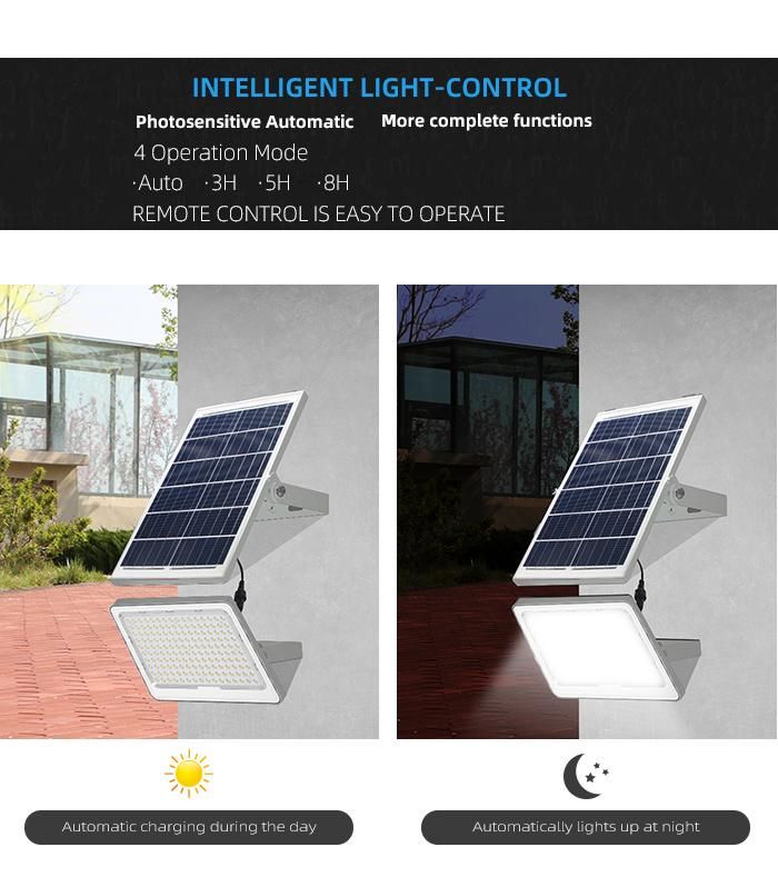 Outdoor IP65 200W Solar Powered LED Flood Light