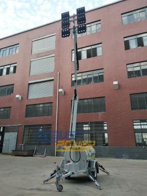 9m 6X480W LED Lamp Hydraulic Portable Telescopic Light Tower