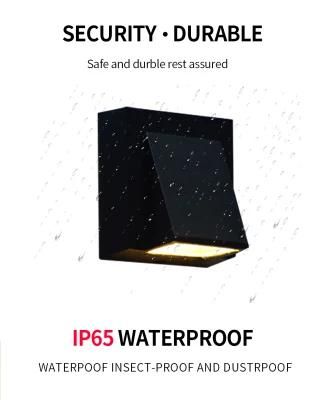 Household Hotel Corridor Garden Waterproof Die Casting Aluminium K Shape Outdoor Black Down LED Lamp Wall Light