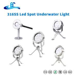 3watt 36watt 316ss LED Underwater Spot Lighting with Tripod with Two Years Warranty