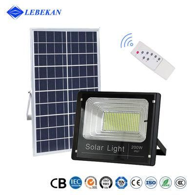 Factory 200W/150W/100W LED Street Outdoor High Power Solar Flood Lights Flood Garden Reflectores Exterior Solar Outside Security Lights