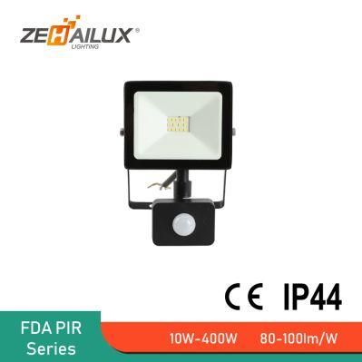 LED Outdoor Waterproof LED Floodlights with PIR Sensor Projector