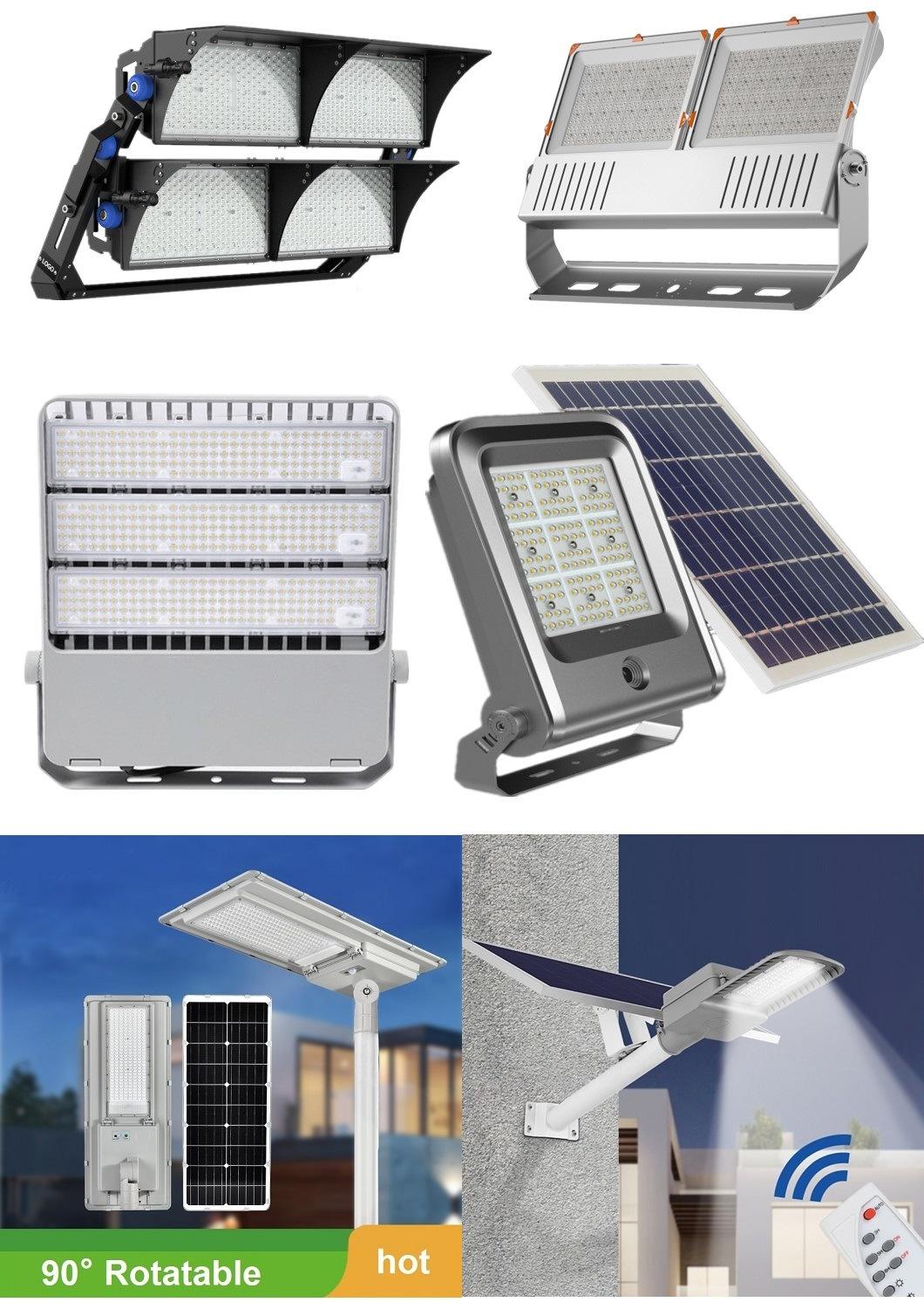 Wall Mounted Outdoor Solar Fixture LED Flood Spot Parking Lot Garage Lights for Commercial Use