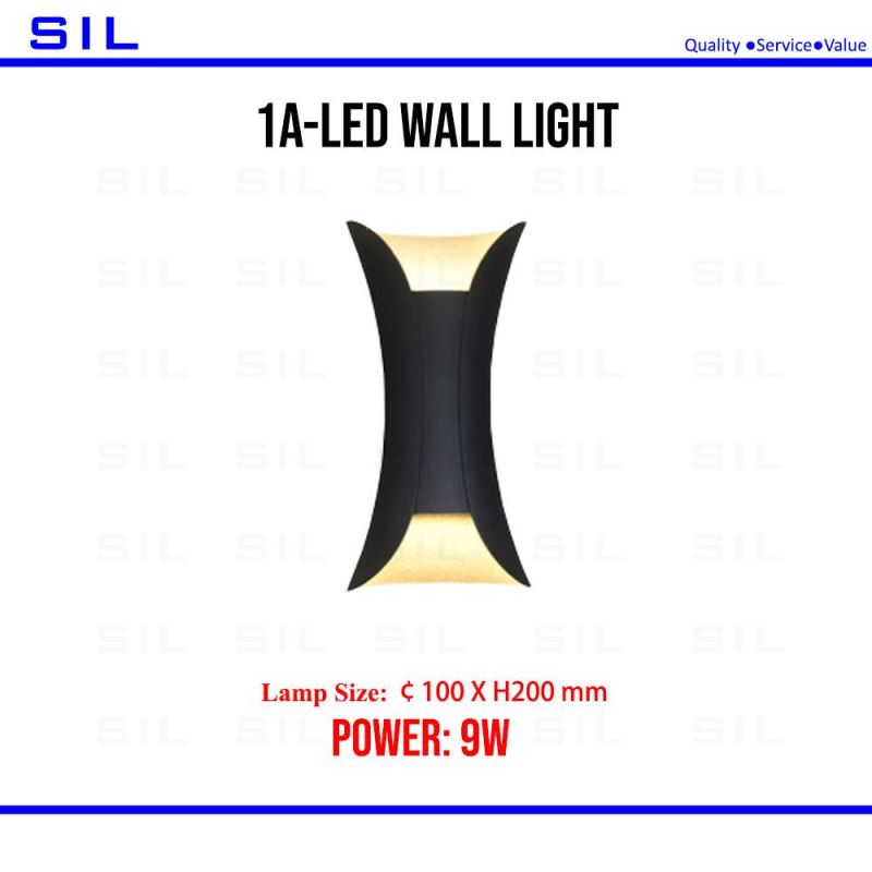 Modern LED Outdoor Wall Lamps Garden up and Down Wall Sconce ABS Indoor Exterior LED Wall Light for Home Bedroom