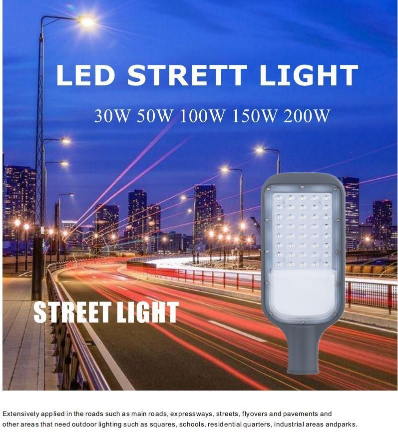 Energy Saving 110-120lm/W SPD 6kv SMD3030 100W LED Street Light