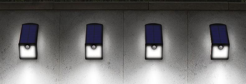 Outdoor Solar Lights Waterproof Solar PIR Motion Sensor Wall Light