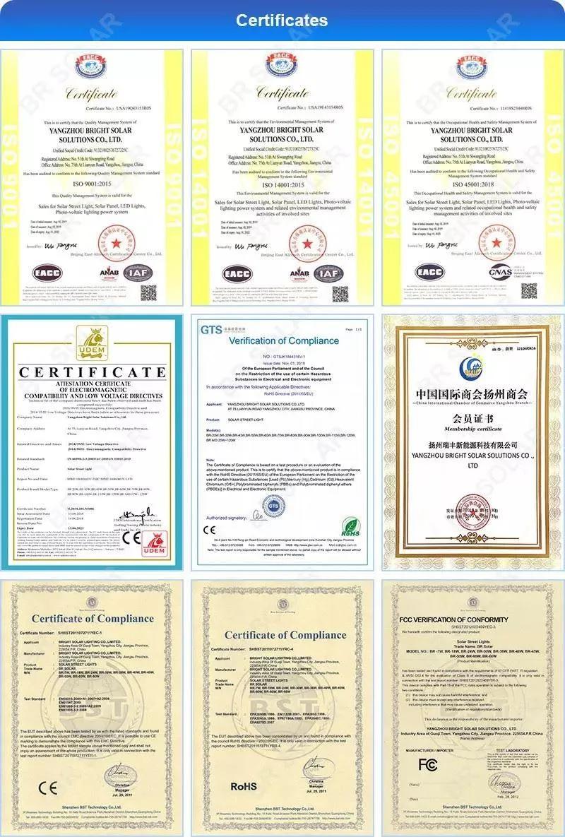 CE Approved Br Solar; as Solar Carton Exporting Standard LED Lights