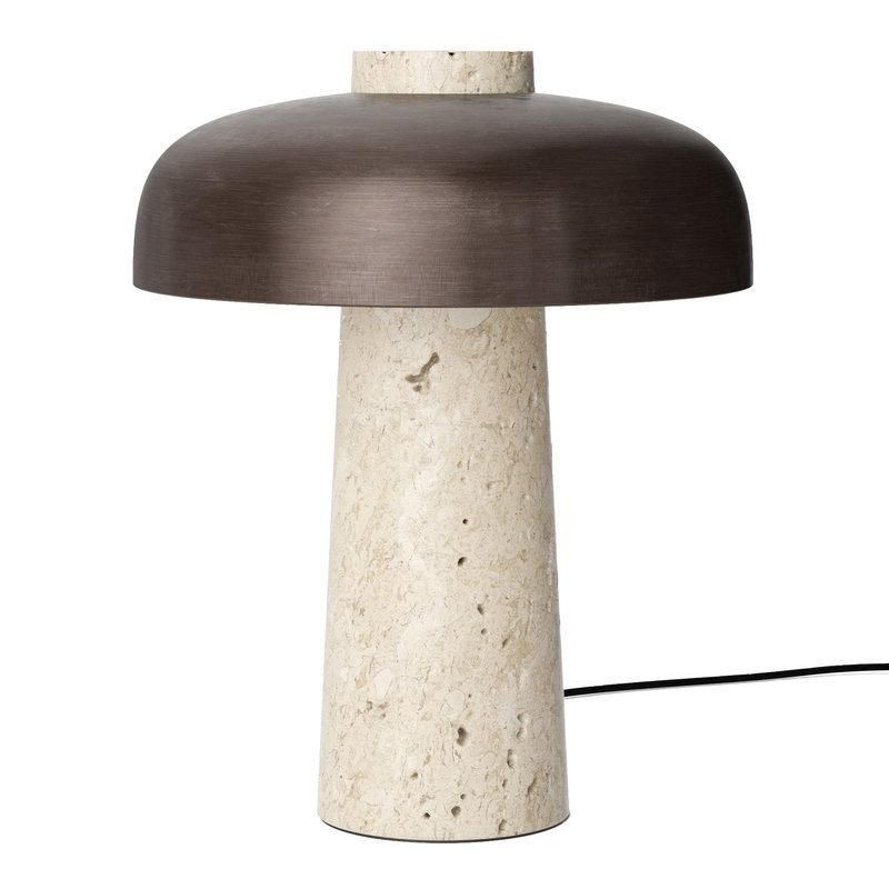 2022 Travertine Body Table Lamps Mushroom Style Bedroom Stone Table Light