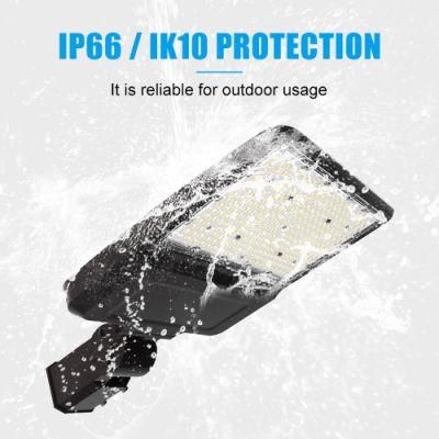 LED Parking Lot Light 200W Area Street Light Easy Installation Dlc LED Shoebox Pole Light