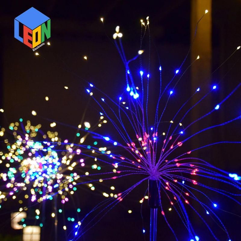 Christmas Home and Garden Decoration Outdoor Garden Solar Power System LED Fireworks Light