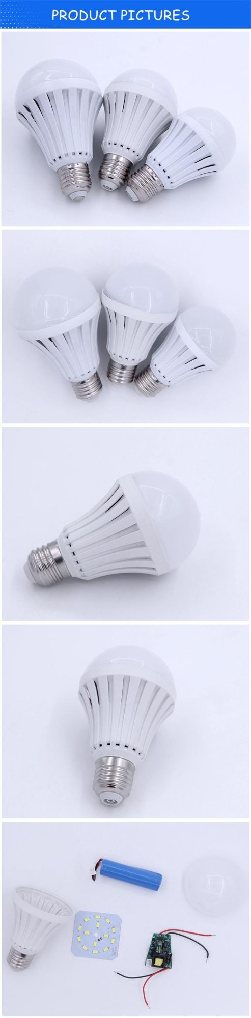 E27 9W Fast Charging LED Emergency Rechargeable Bulb