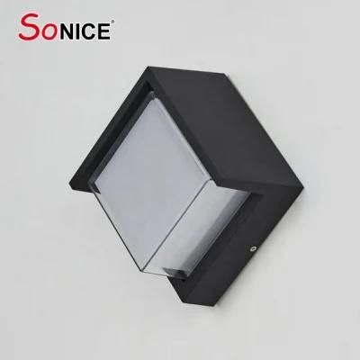 Die Casting Aluminium Surface Mounted Square LED Bathroom Wall Lights for Household Hotel Garden Villa Building Corridor