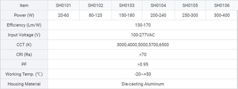 300W Dialux Simulation Available Tunnel LED Flood Light