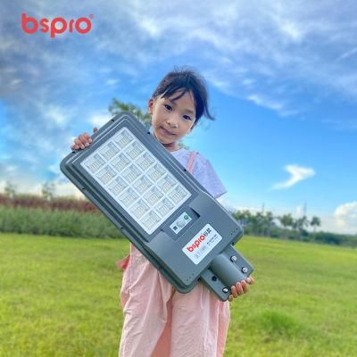Bspro Smart Plastic LED 300W Housing Waterproof Road 200W Integrated Solar Street Light