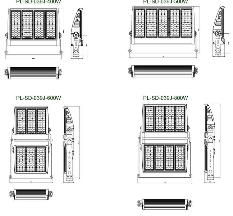 LED Sports Lighting LED Stadium Light 5 Years Warranty EMC LVD RoHS SAA Outdoor Light LED Floodlight