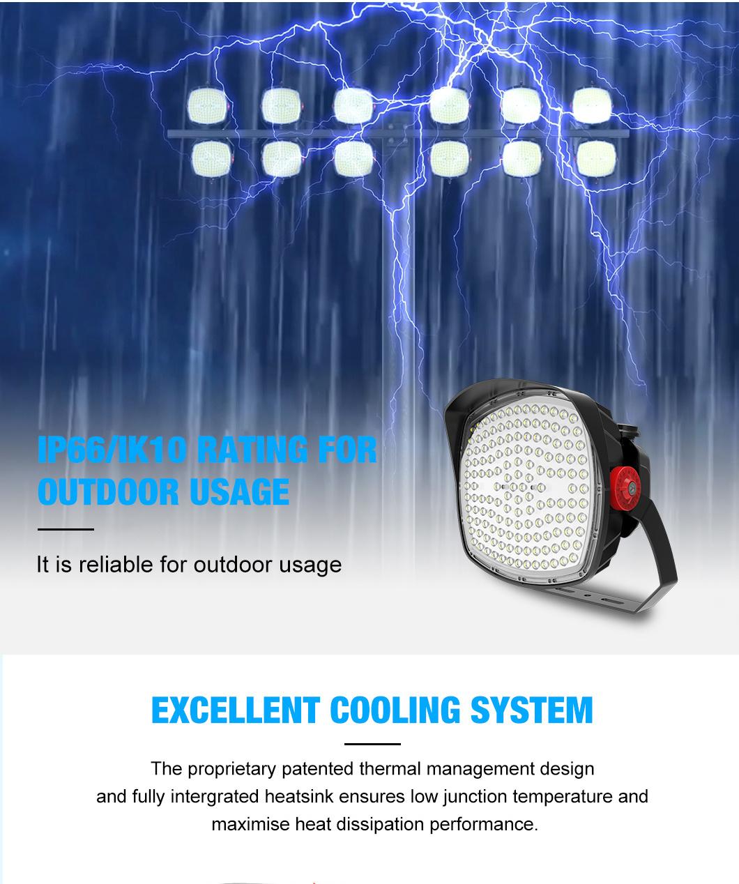 High Power 150lm/W High Lumens IP66 Waterproof ETL Football Stadium Light