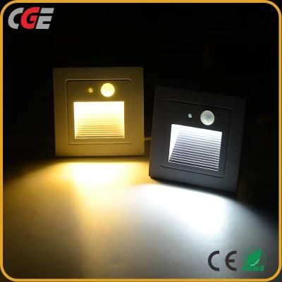 PIR Motion LED Step Stair Light 3W Outdoor LED Footlight Embedded Corner Lamp