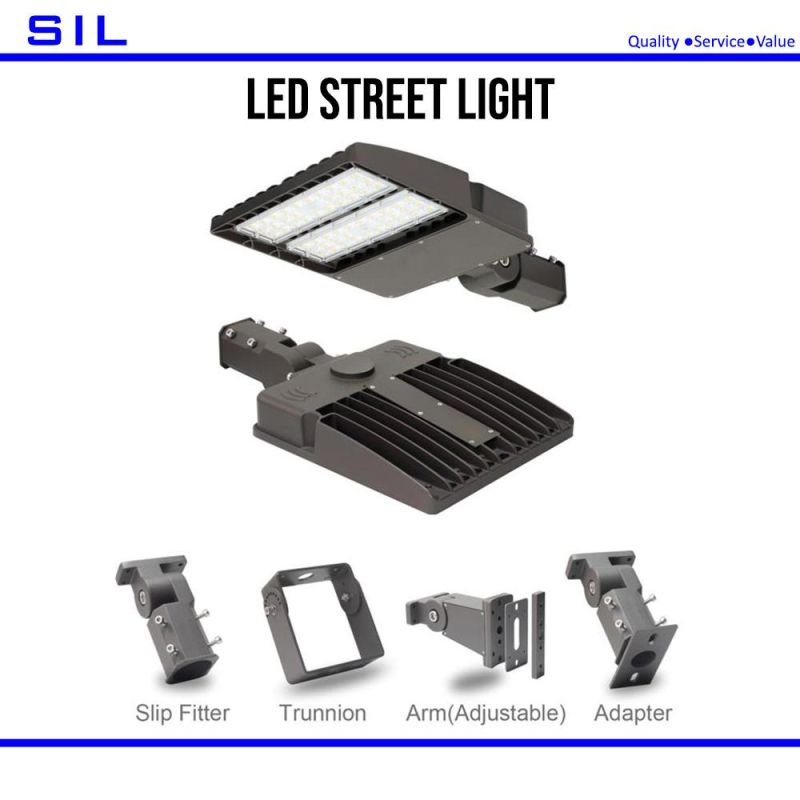 LED Shoebox Lights - Slip Fit Mount - with Photocell - Black Housing 150W LED Street Lights