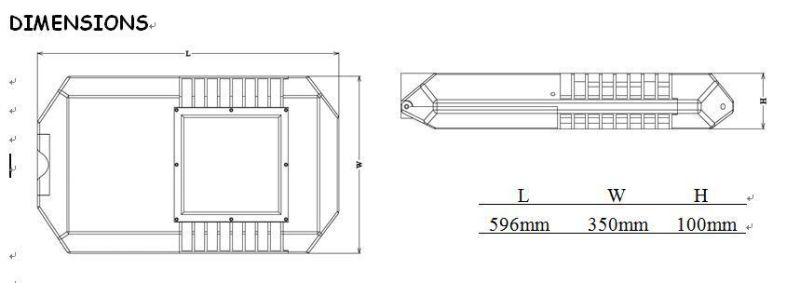 High Lumen LED Streetlight Rt600SL-T 60W-120W with CE, UL Certification