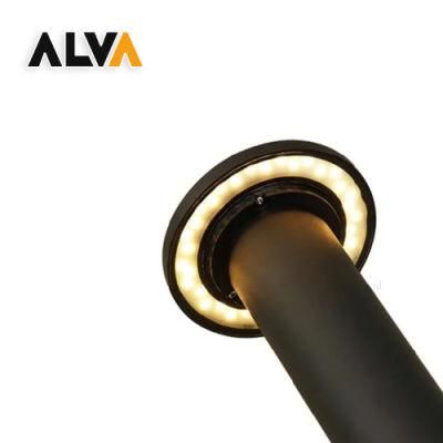 Black/Grey/White LED Garden Wall Light in Outdoor Square Parks Yard