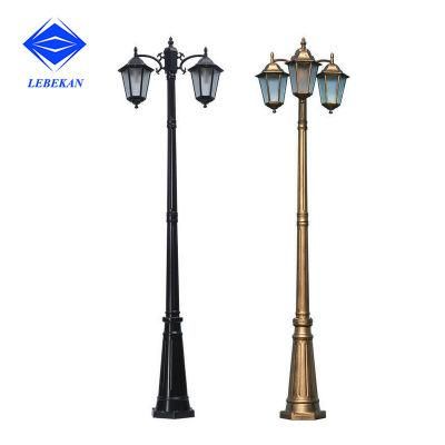 Casting Aluminum LED Outdoor Golden Black 2.3m 2.5m 3.5m Waterproof LED Garden 60W Lighting