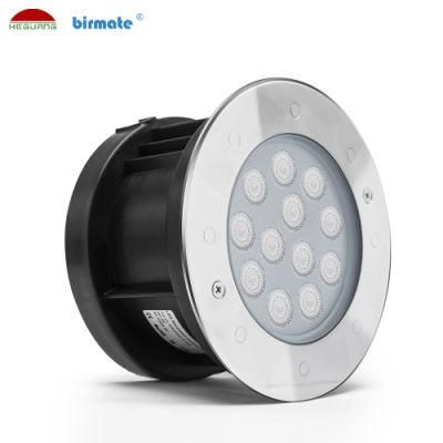 12W DC24V LED Underwater Light IP68 Structure Waterproof Stainless Steel LED Ground Light Pool Lighting