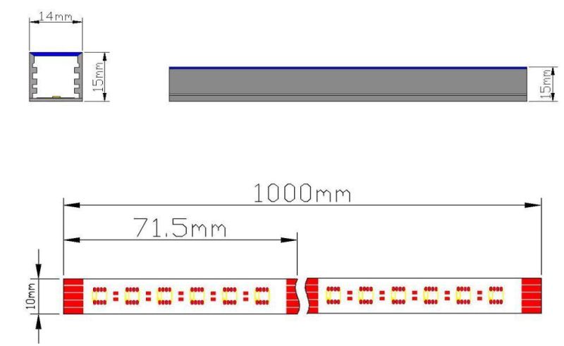 Outside 1415 Aluminum LED Linear Light