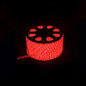 beatufull street light from led rope light round 2 wires red
