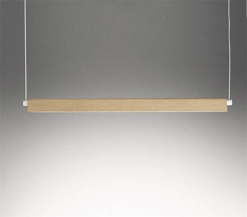 Roof S Commercial Indoor Suspended LED Linear Pendant Light Wooden Hanging Linear Pendant Light
