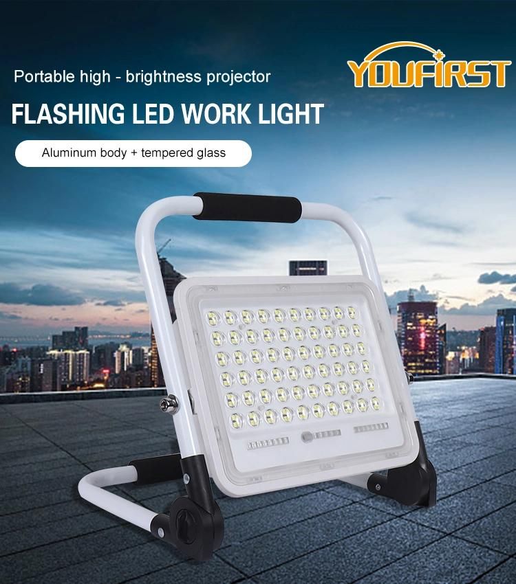 Outdoor Waterproof IP65 100W 200W LED Rechargeable Flood Light