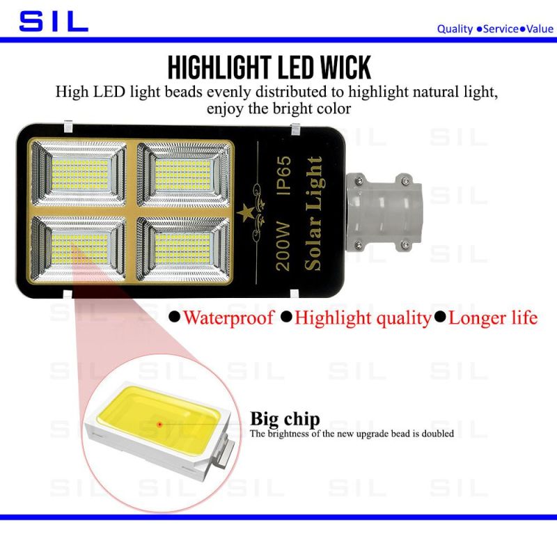 Hot Sale Custom Made Smart Sensing Solar Street Light 100watt LED Solar Street Light